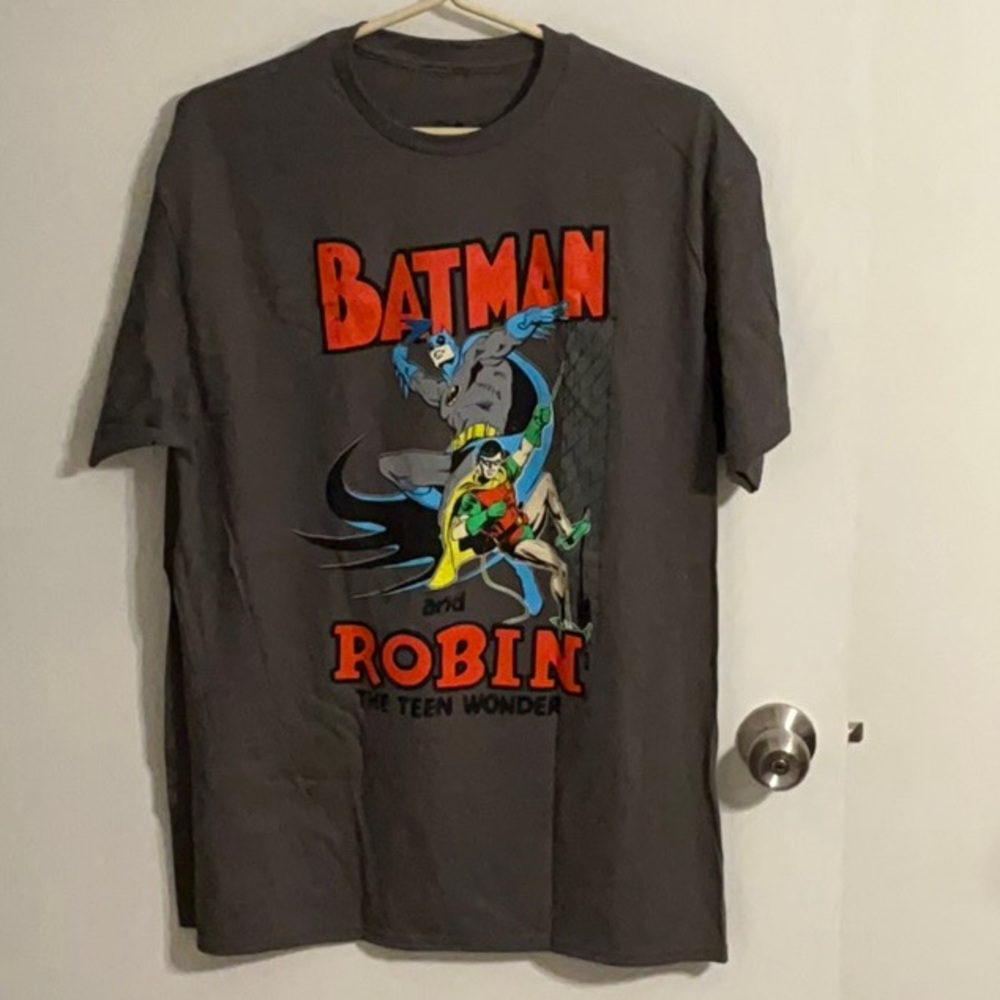 Classic Batman and Robin ThrowbackTee-Shirt Men’s L